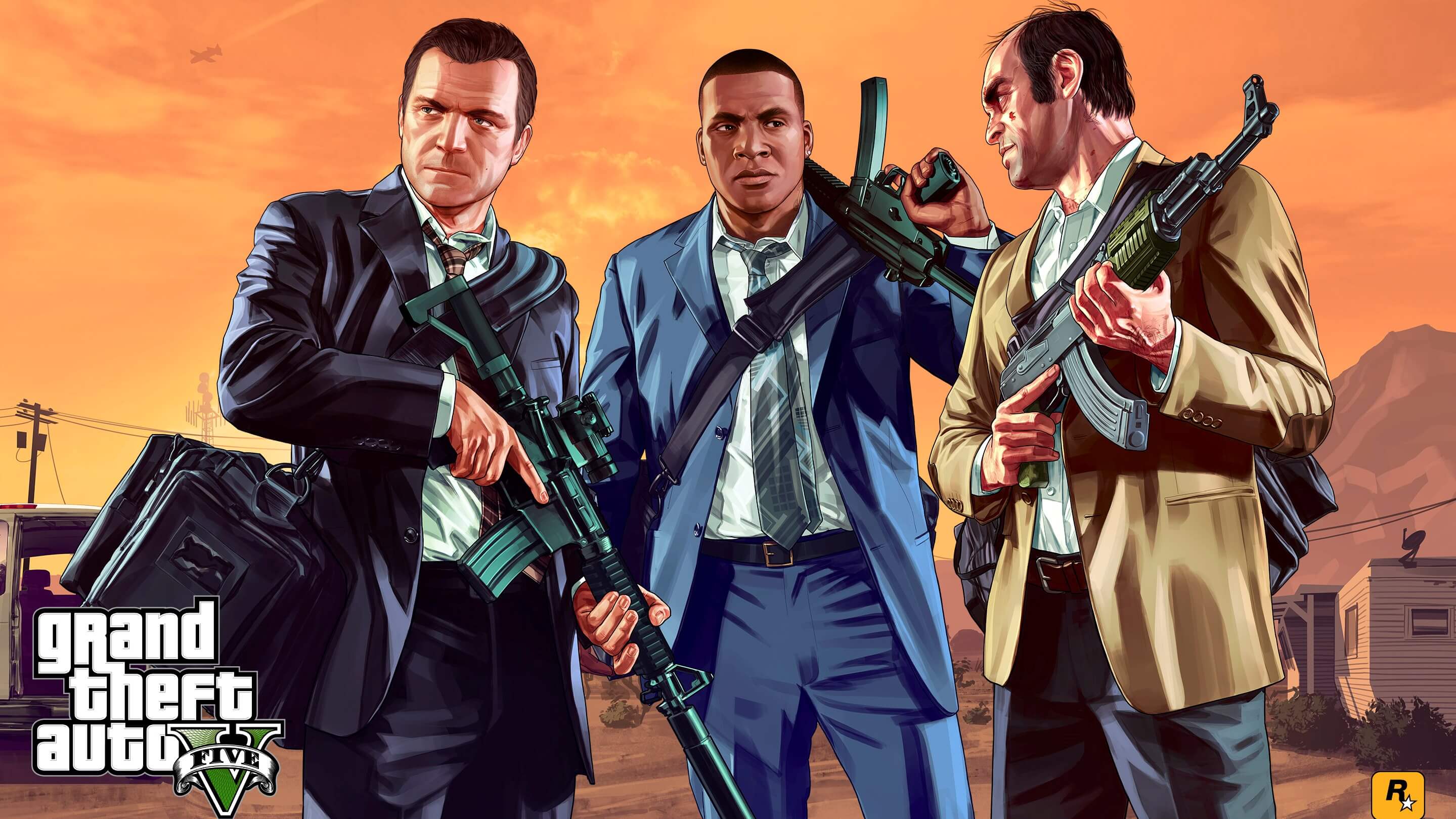 Grand Theft Auto V (GTA V) game cover